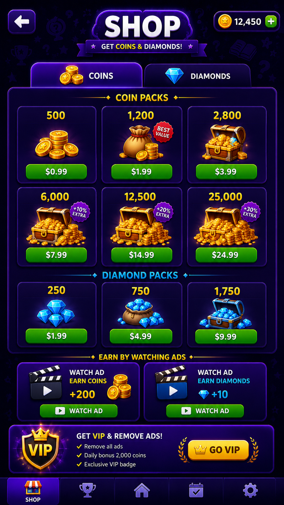 Shop screenshot